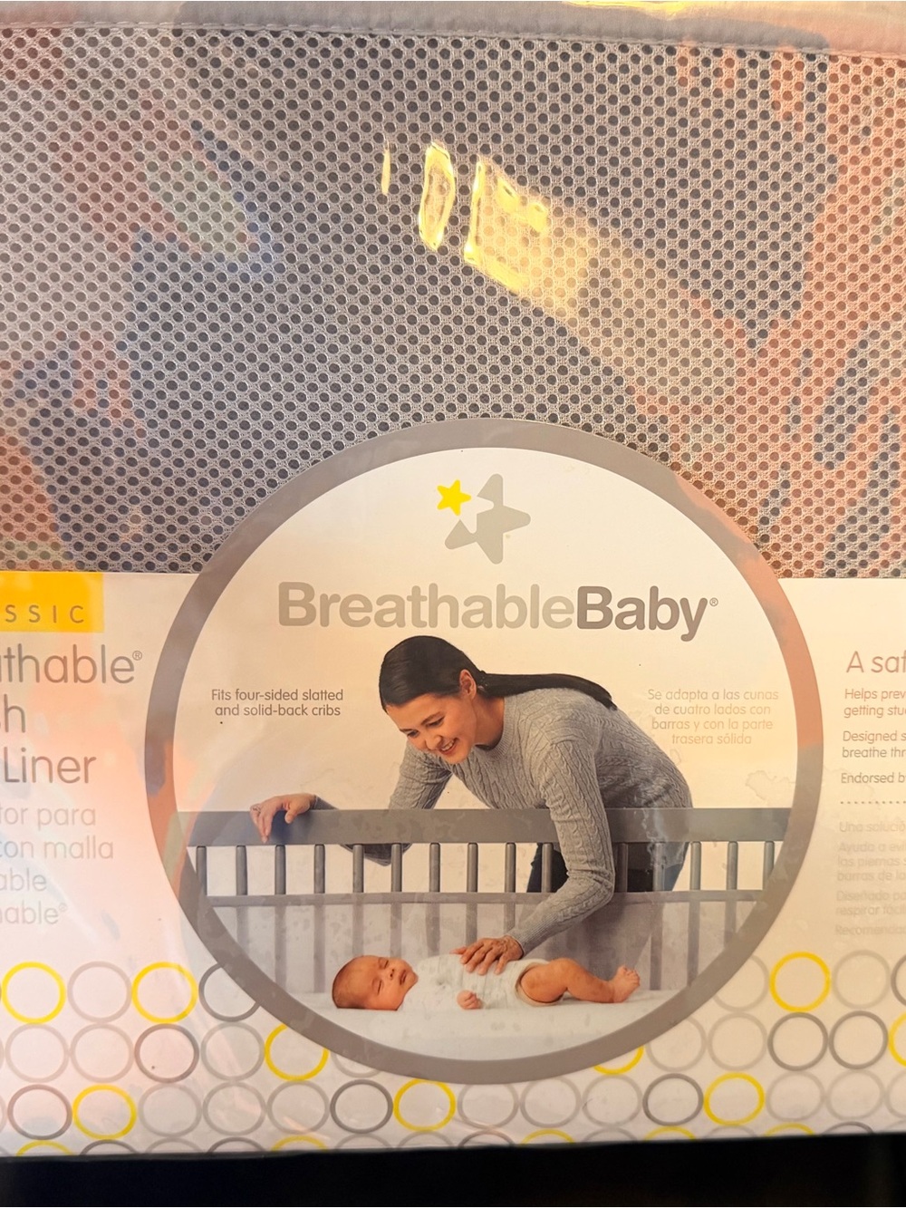 BreathableBaby Gray Mesh Crib Liner